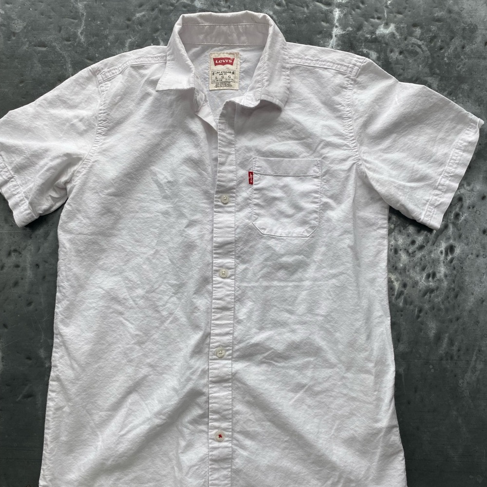 perfect short-sleeve button down shirt size 12-13 youth